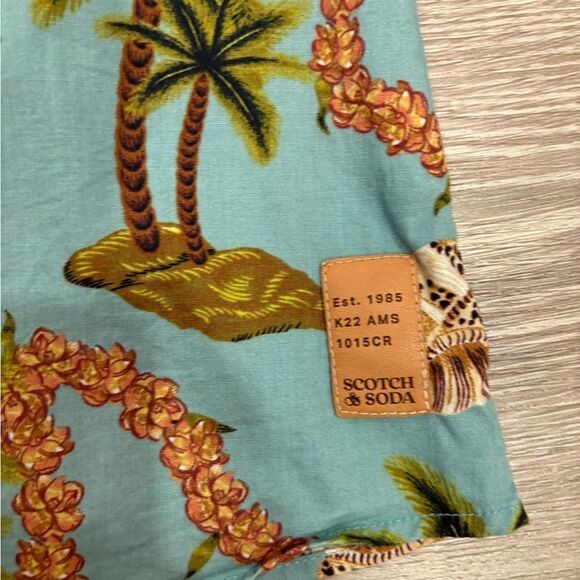 Scotch & Soda Regular-Fit Floral Print Poplin Shirt sz M - Picture 8 of 10